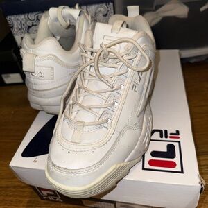White FILA platform Sneakers